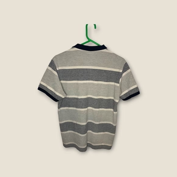 Lacoste  Grey Striped Polo size: XXL - Picture 2 of 3